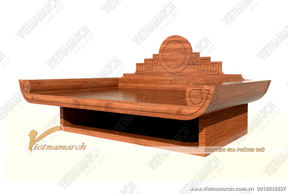 Mẫu bàn thờ treo gỗ mít đẹp