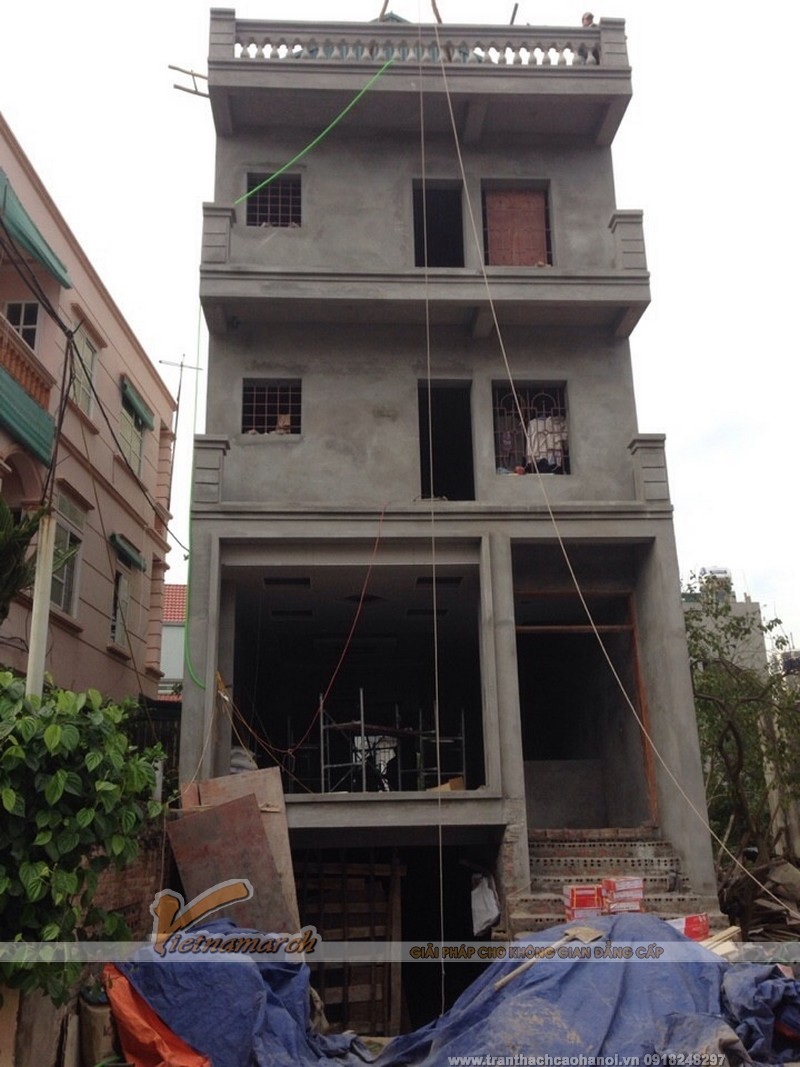 Thi công làm trần thạch cao cho nhà biệt thự tại Thạch Bàn - Long Biên - Hà Nội